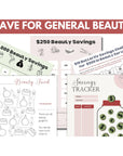 mockup of different savings challenges for women to save money