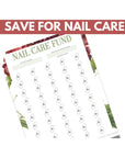 printable savings challenge page to save for nail care mockup