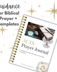 bible prayer journal with the ACTS prayer method mockup