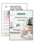 tips for doing protective styles on fine hair from book on mastering fine natural hair mockup