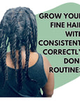 woman with long fine natural hair