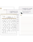 mockup of monthly hair planner and monthly routine calendar from manual to care for natural hair