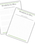professional contact pages and monthly treatment pages from minimalist hair planner