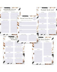 images of printable pages from goal setting hair planner for creating a plan to reach hair goals
