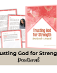 devotional journal about trusting God for strength mockups