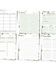 mockup of pages from floral designed printable christian planner