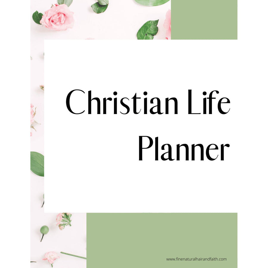 cover of printable christian life planner in a floral design