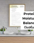 checklist for protein and moisture balancing hair