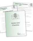 wash day checklist and hair care guide mockup