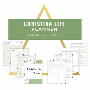 PRINTABLE CHRISTIAN LIFE PLANNER - Floral Design mockup