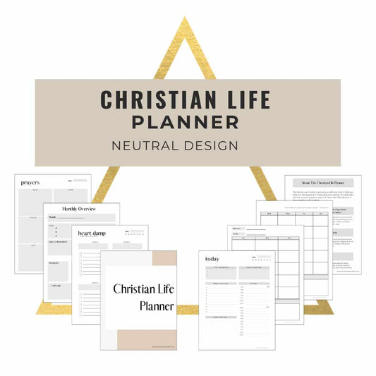 PRINTABLE CHRISTIAN LIFE PLANNER - Neutral Design