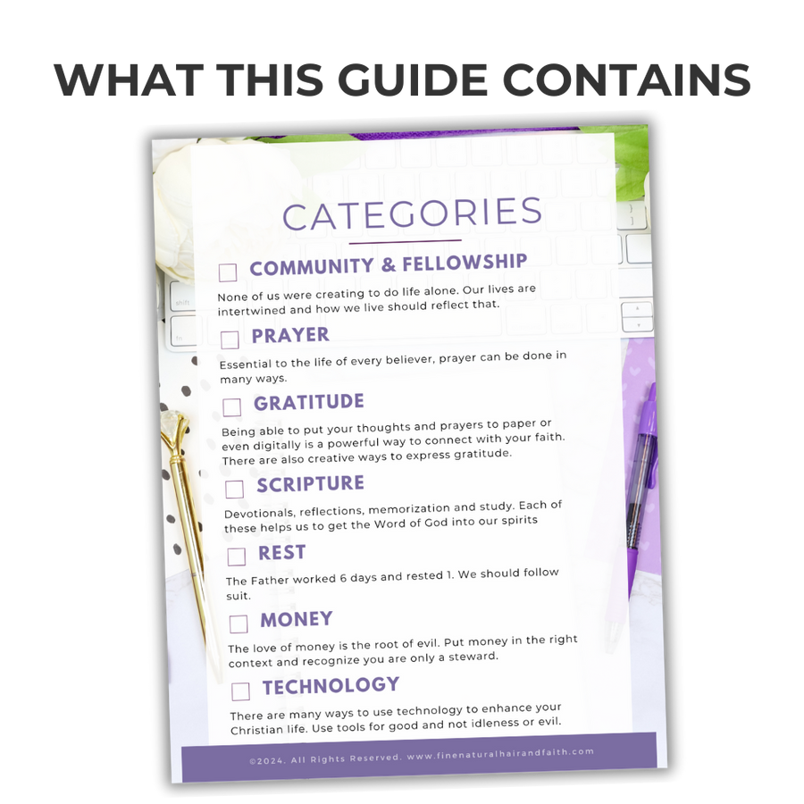 christian living life hacks  table of contents