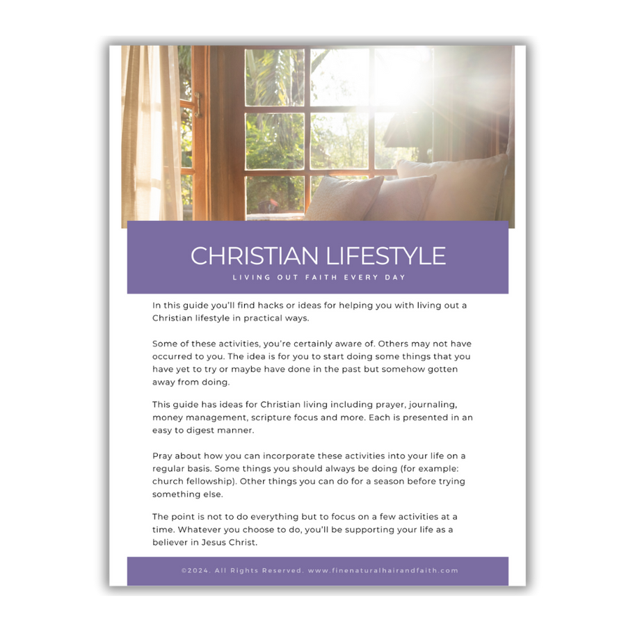 christian lifestyle chapter from life hacks guide