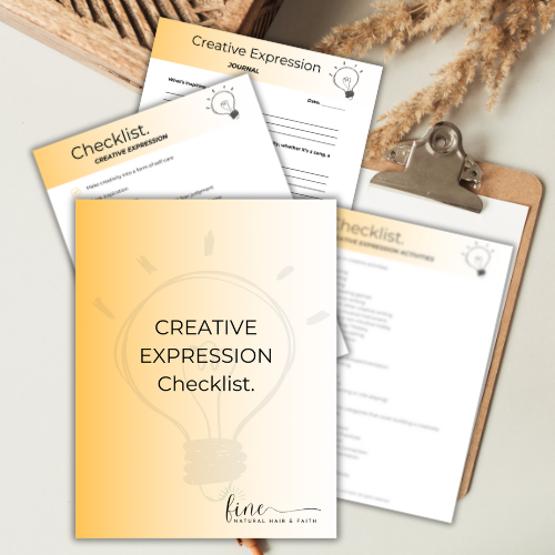 creative expression checklist cover page and mockups