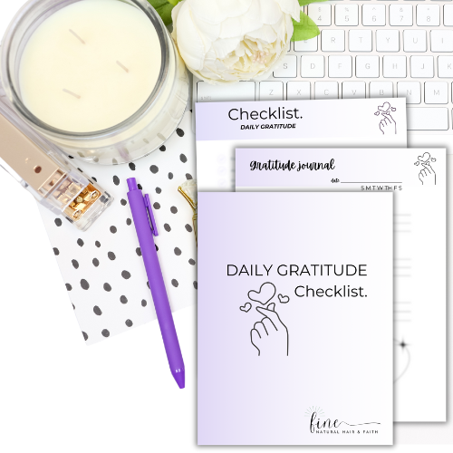 daily gratitude checklist and journal mockup