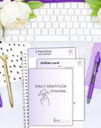 daily gratitude checklist and journal mockup