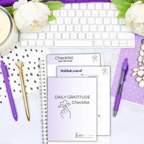 daily gratitude checklist and journal mockup