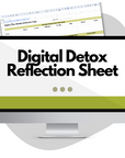 digital detox reflection spreadsheet mockup