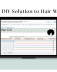 hair care symptom and solution finder mockup with the words The DIY Solution to Hair Woes