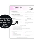 printable faith and soul wellness checklist