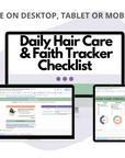 hair care and faith habit tracker checklist