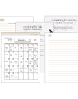 mockup of monthly hair planner and monthly routine calendar from manual to care for natural hair