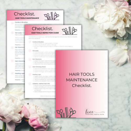 checklist of maintaining hair tools and an inspection guide