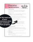 checklist page for hair tools maintenance work