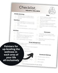 checklist for holistic wellness and self care