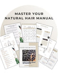 mock up of book on how to grow, manage and maintain healthy natural hair