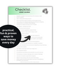 checklist of ways to save money