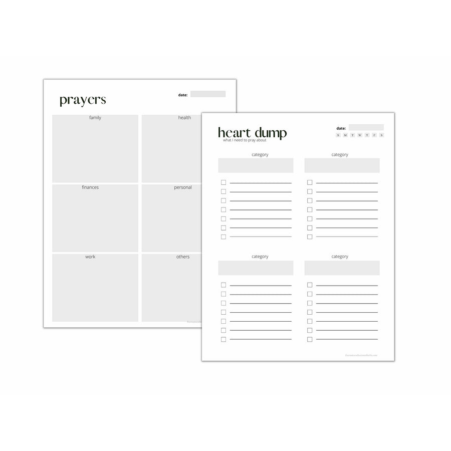 printable prayer template from printable christian planner