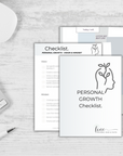 personal growth checklist and vision board printables