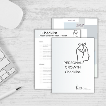 personal growth checklist and vision board printables