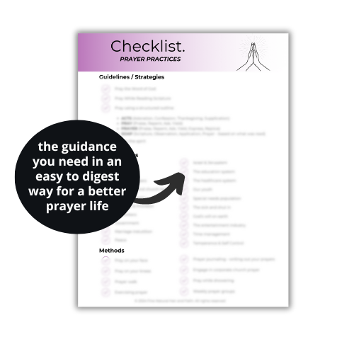 guidelines for praying printable mockup