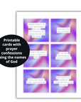 printable prayer confession cards using the Names of God