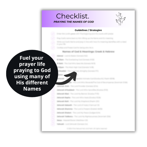 list of prayer strategies for praying the names of God