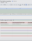 hair care symptom and solution finder spreadsheet video demo