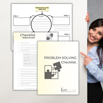 problem solving checklist and mind map template