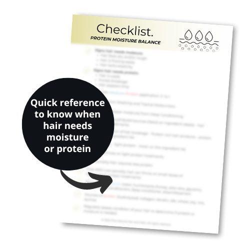 benefits of checklist of tips for protein moisture balancing hair