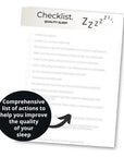 printable checklist for quality sleep mockup