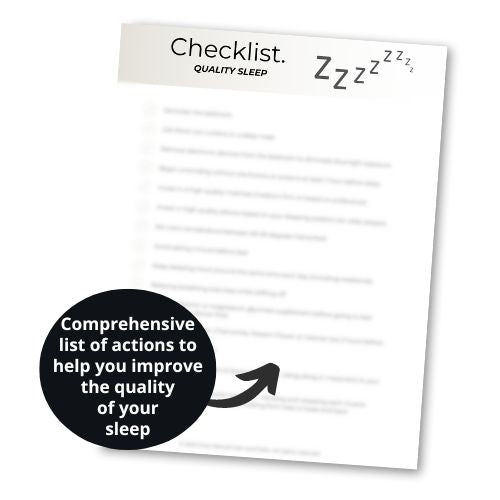 printable checklist for quality sleep mockup