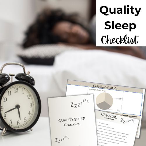 quality sleep checklist mockups