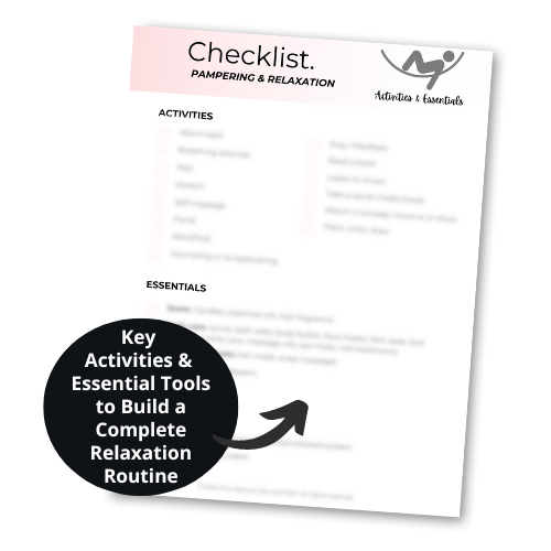 relaxation checklist activities and tools mockup