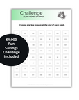 $1000 savings challenge printable