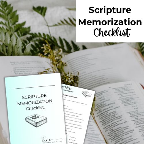 scripture memory checklist with bible mockup