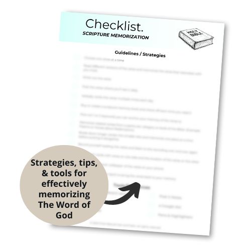 checklist of tips for memorizing bible verses mockup