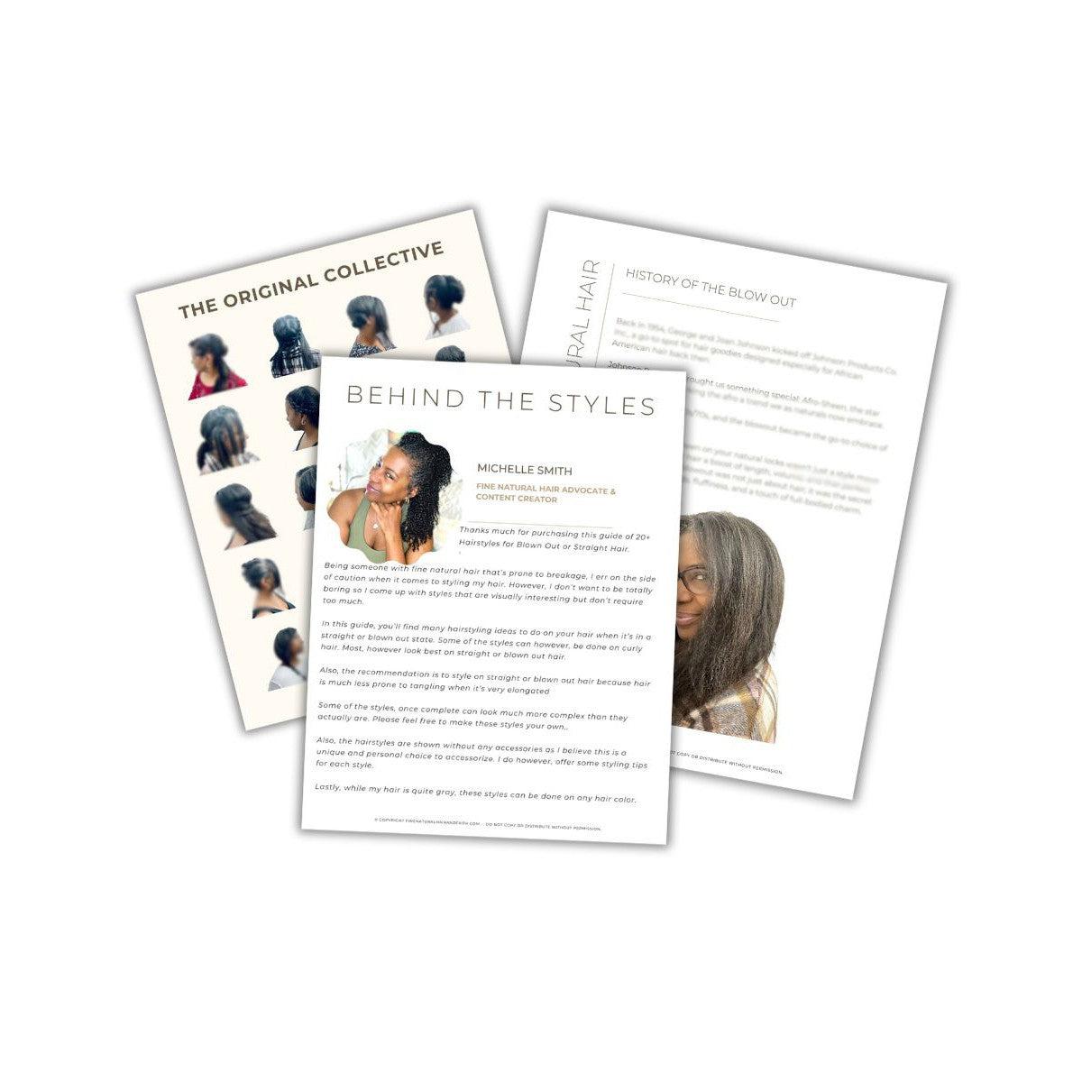 stretched hairstyle ideas book mock up